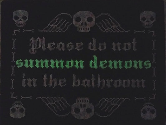 Summon Demons cross stitch pattern