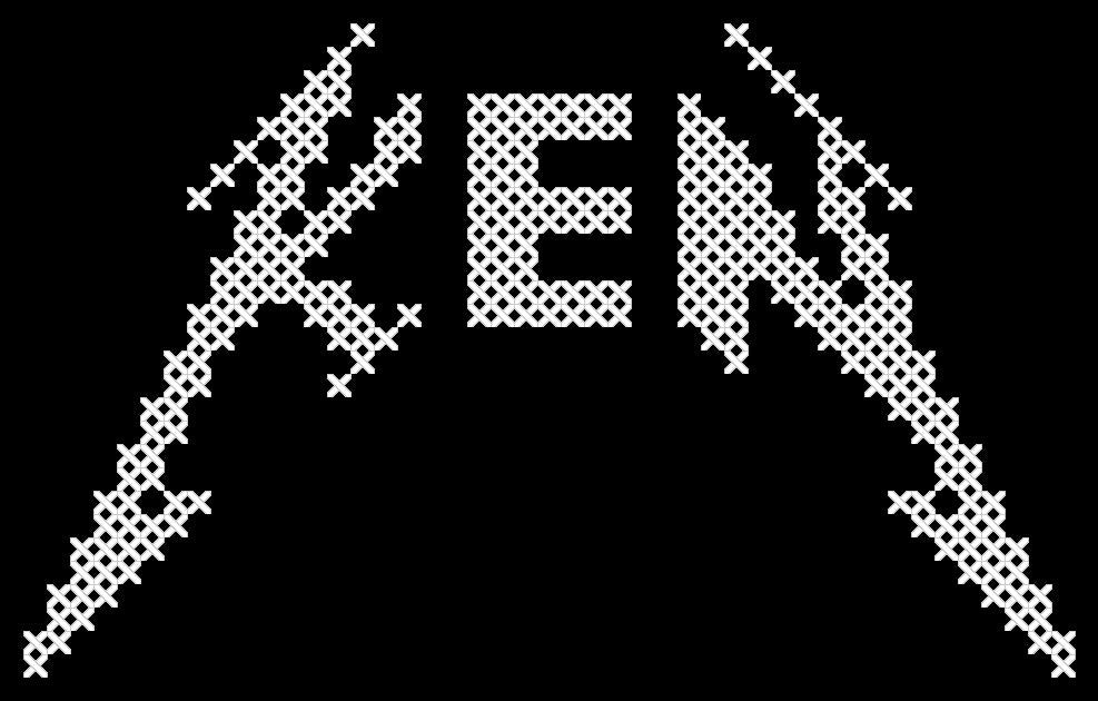 Metallphabet cross stitch pattern