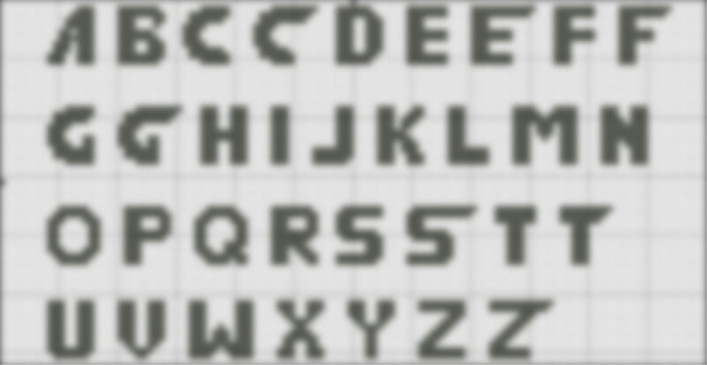 Metallphabet cross stitch pattern