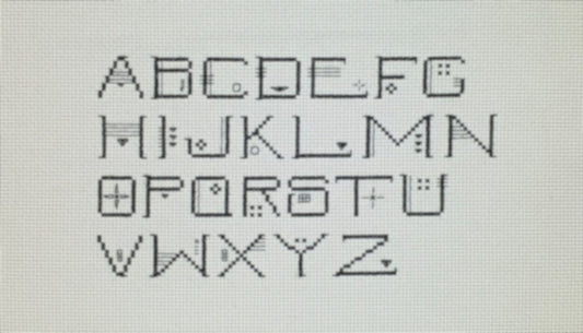 Sanctuary alphabet cross stitch pattern
