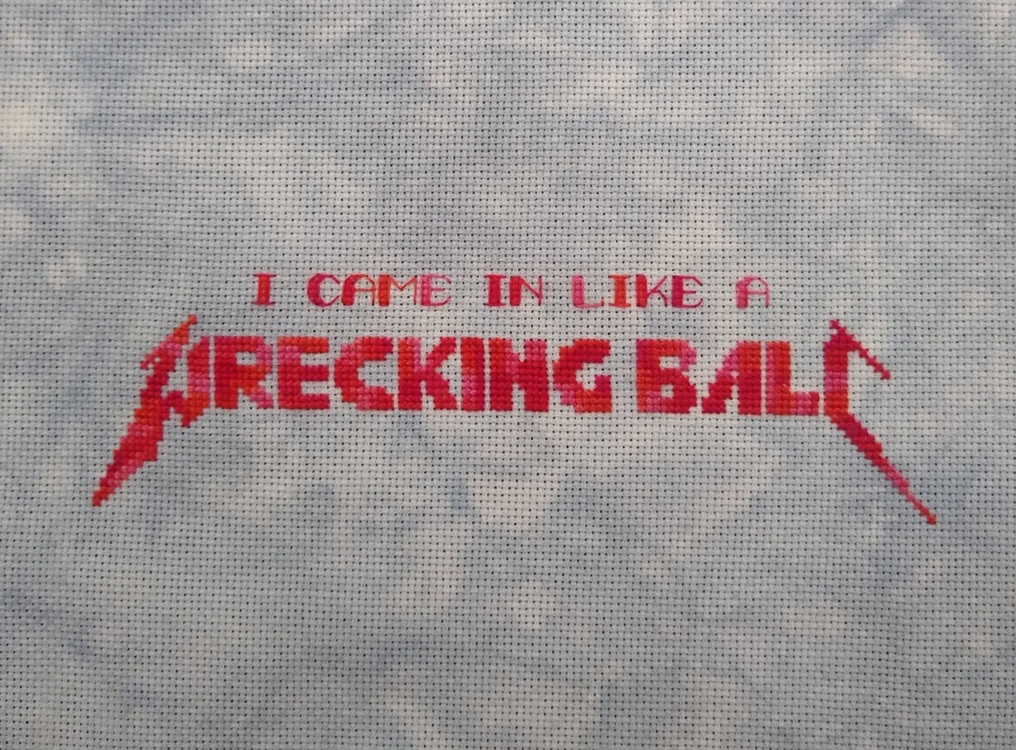 Metallphabet cross stitch pattern