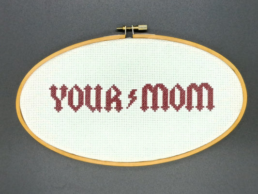 Thunderstruck alphabet cross stitch pattern