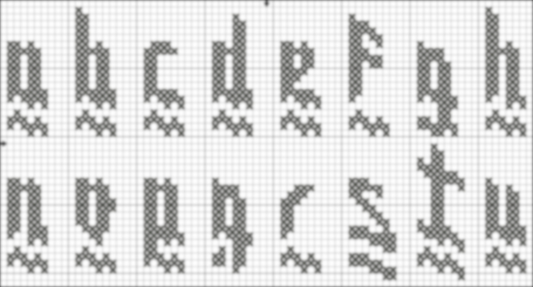 AnotherThing alphabet cross stitch pattern