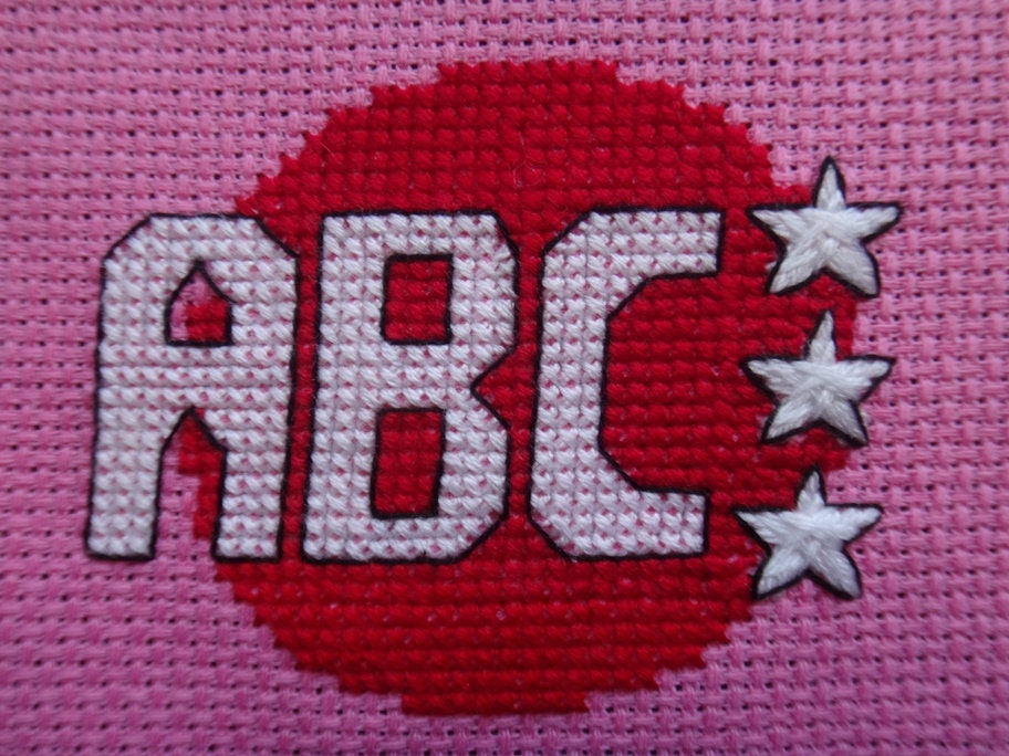 Totally 80s - The A-Z of 80s Rock Sampler cross stitch pattern