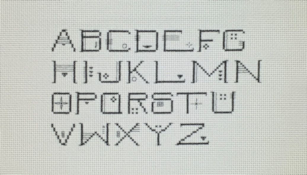 Sanctuary alphabet cross stitch pattern