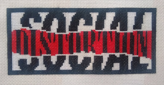 Social Distortion logo cross stitch pattern