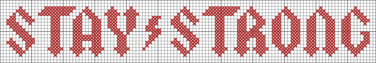 Thunderstruck alphabet cross stitch pattern