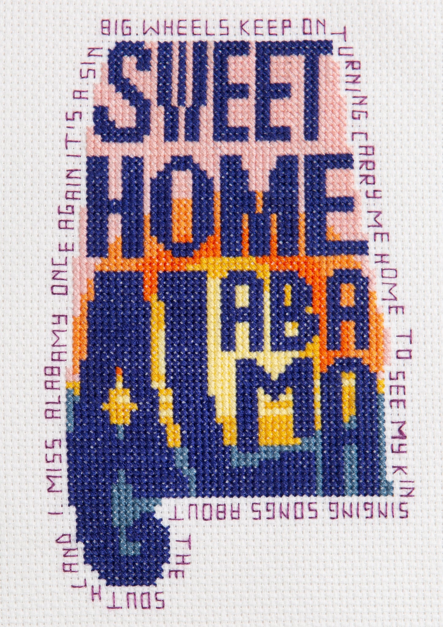 Sweet Home Alabama cross stitch pattern