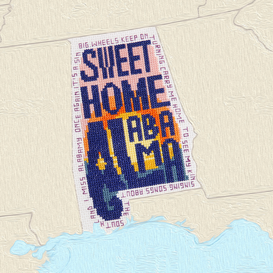 Sweet Home Alabama cross stitch pattern