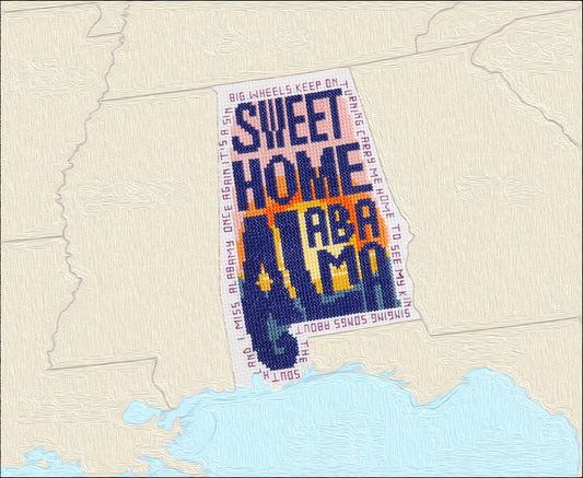 Sweet Home Alabama cross stitch pattern