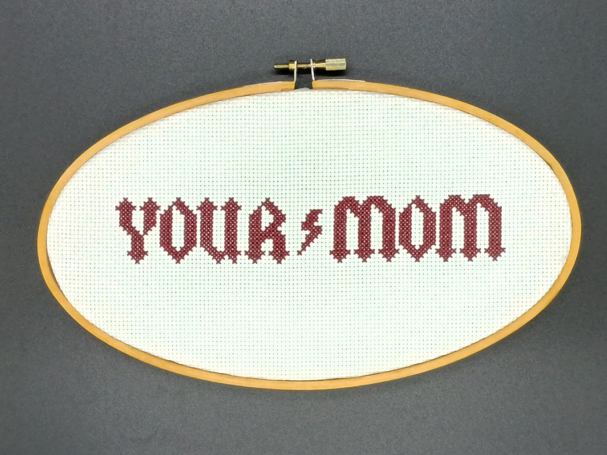 Thunderstruck alphabet cross stitch pattern